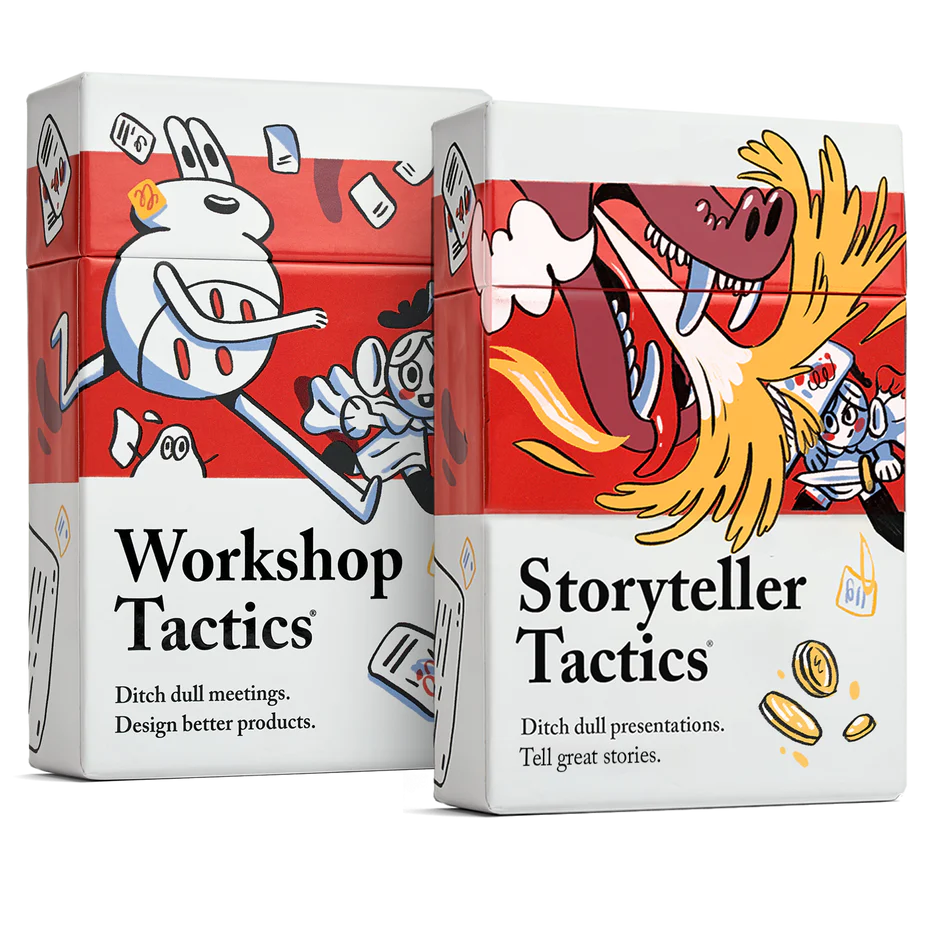 A complete set of PIP decks including Workshop Tactics, Laws of UX, Team Tactics, Storyteller Tactics and Idea Tactics