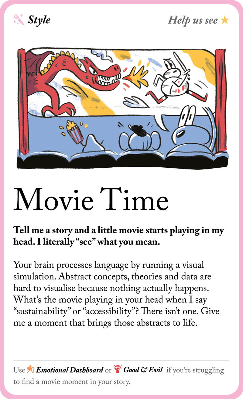 Movie Time card by Storyteller Tactics